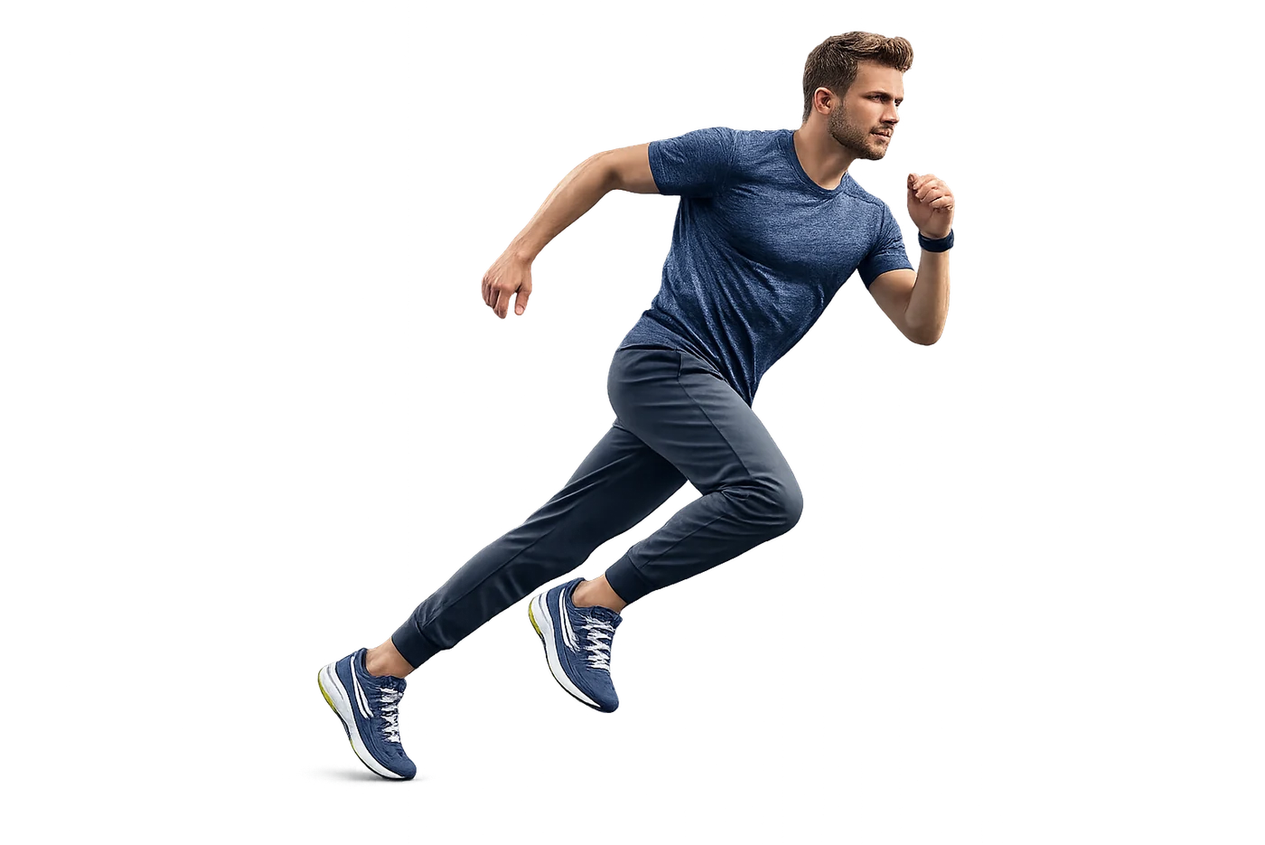 Runner che indossa scarpe AeroStride durante la corsa