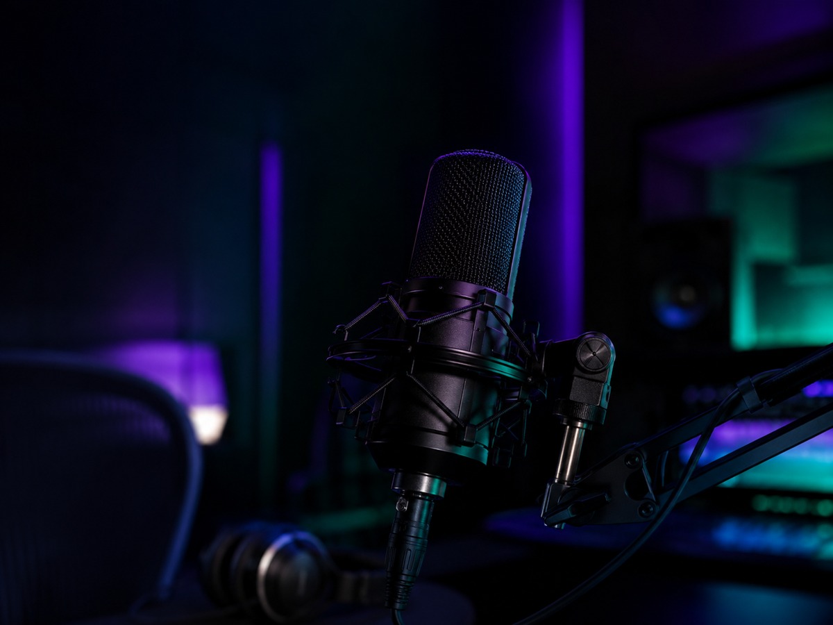 Studio audio astratto con logo sonoro